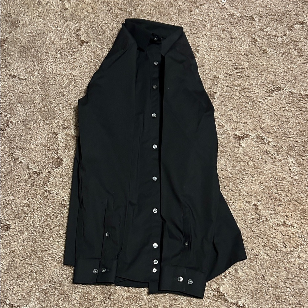 JF J.Ferrar Black Dress Shirt